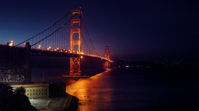 SF / Golden Gate Bridge am Abend